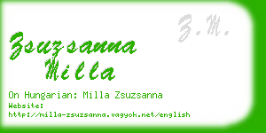 zsuzsanna milla business card